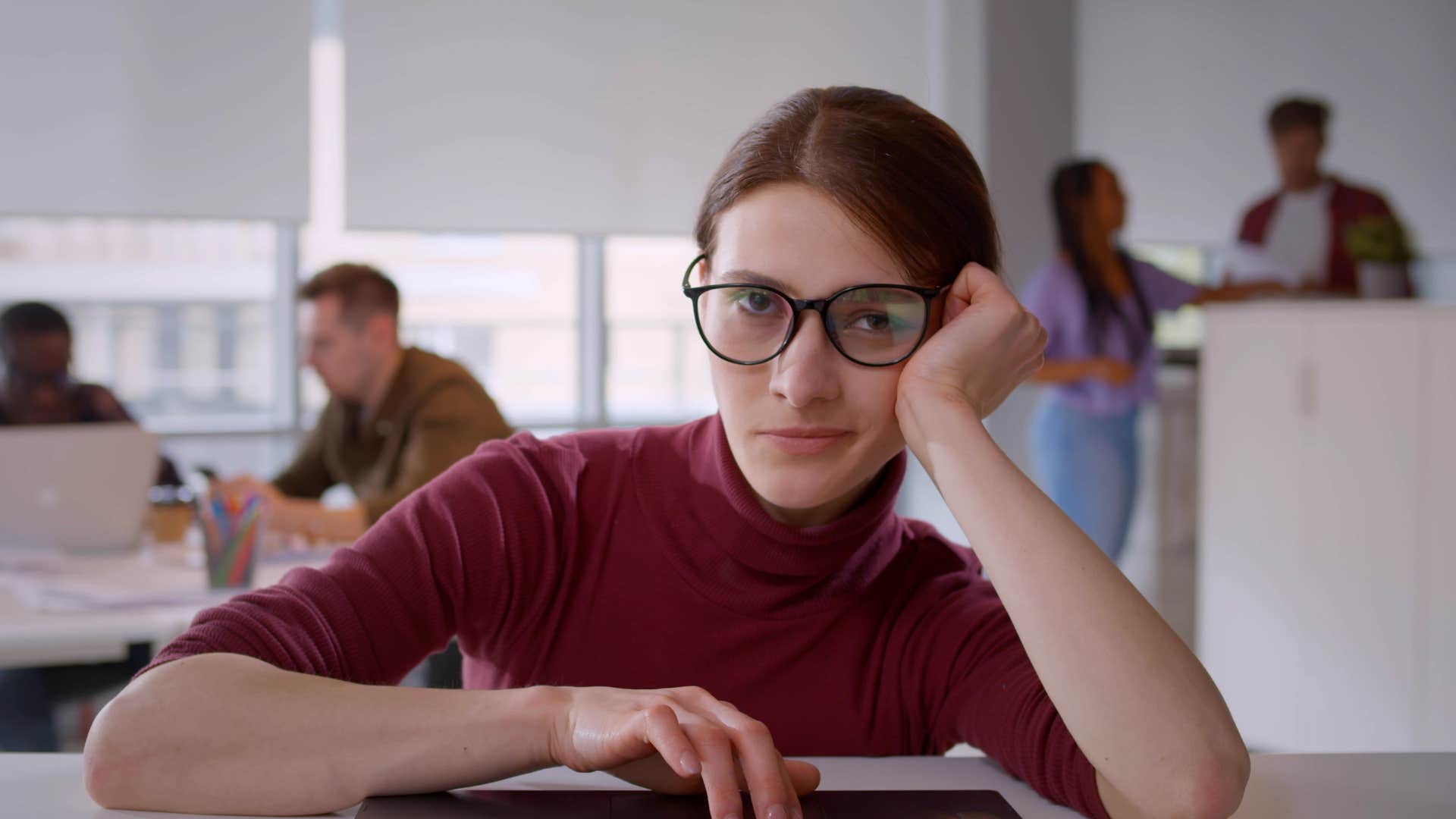 Woman waiting for joy 