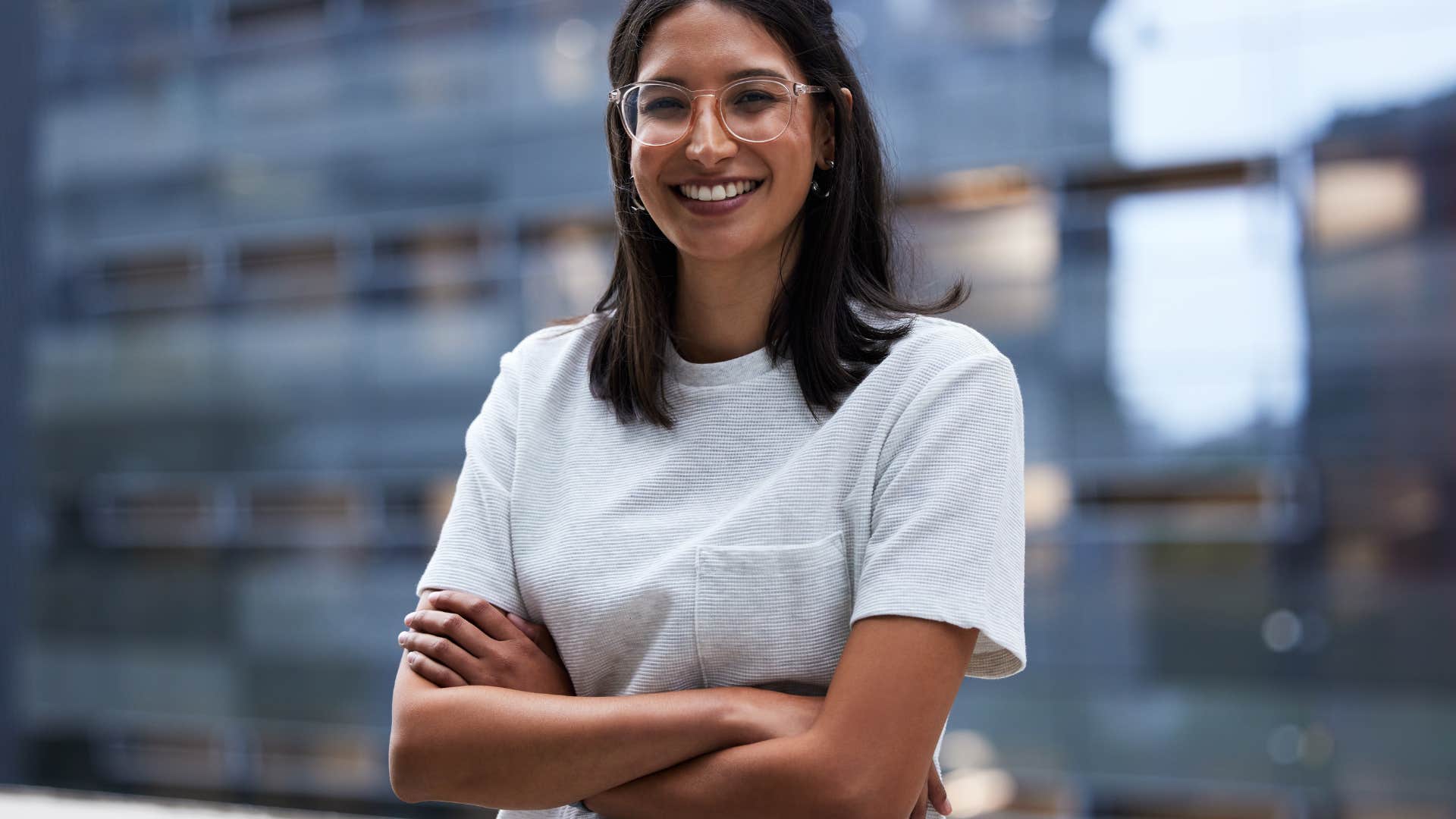 woman with the hidden quality of not afraid to be real