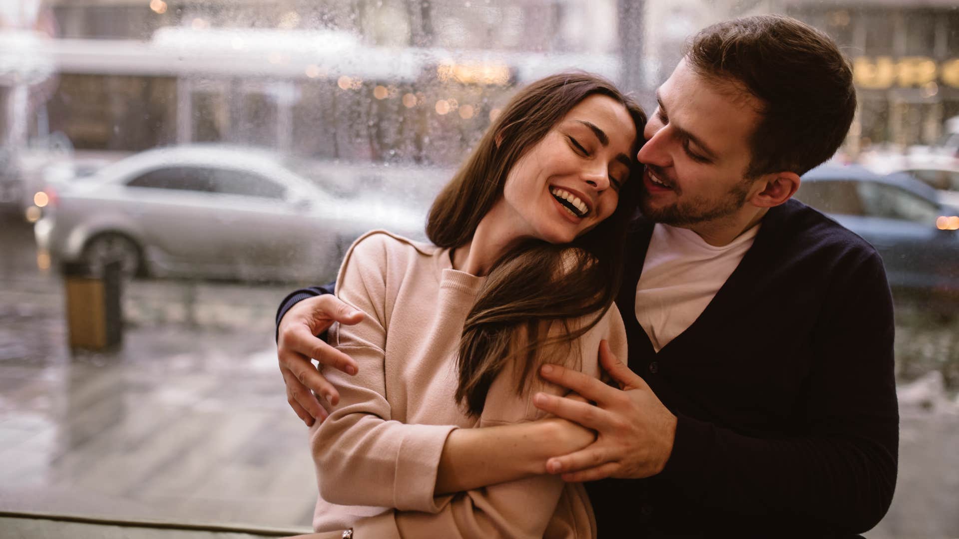 happy couple checks in with each other every day