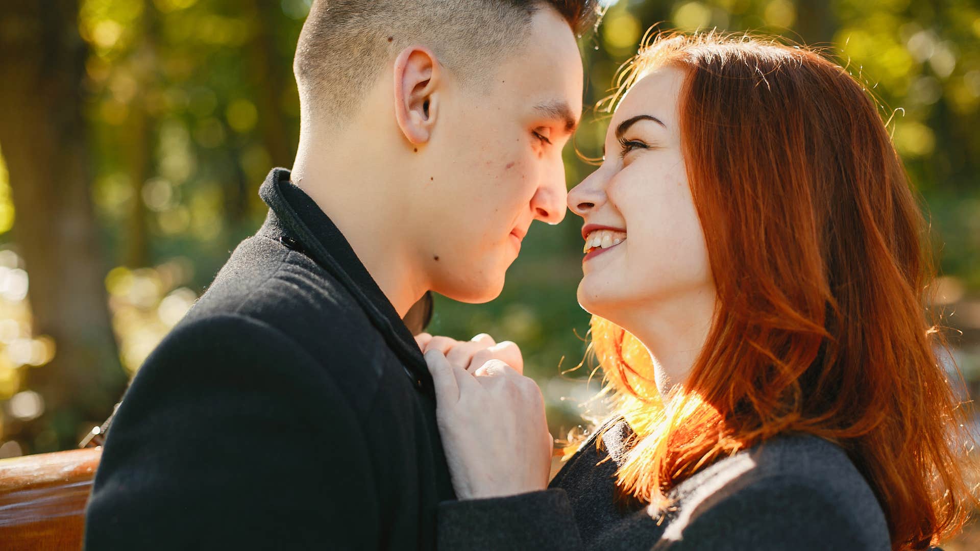 happy couple has each other's backs