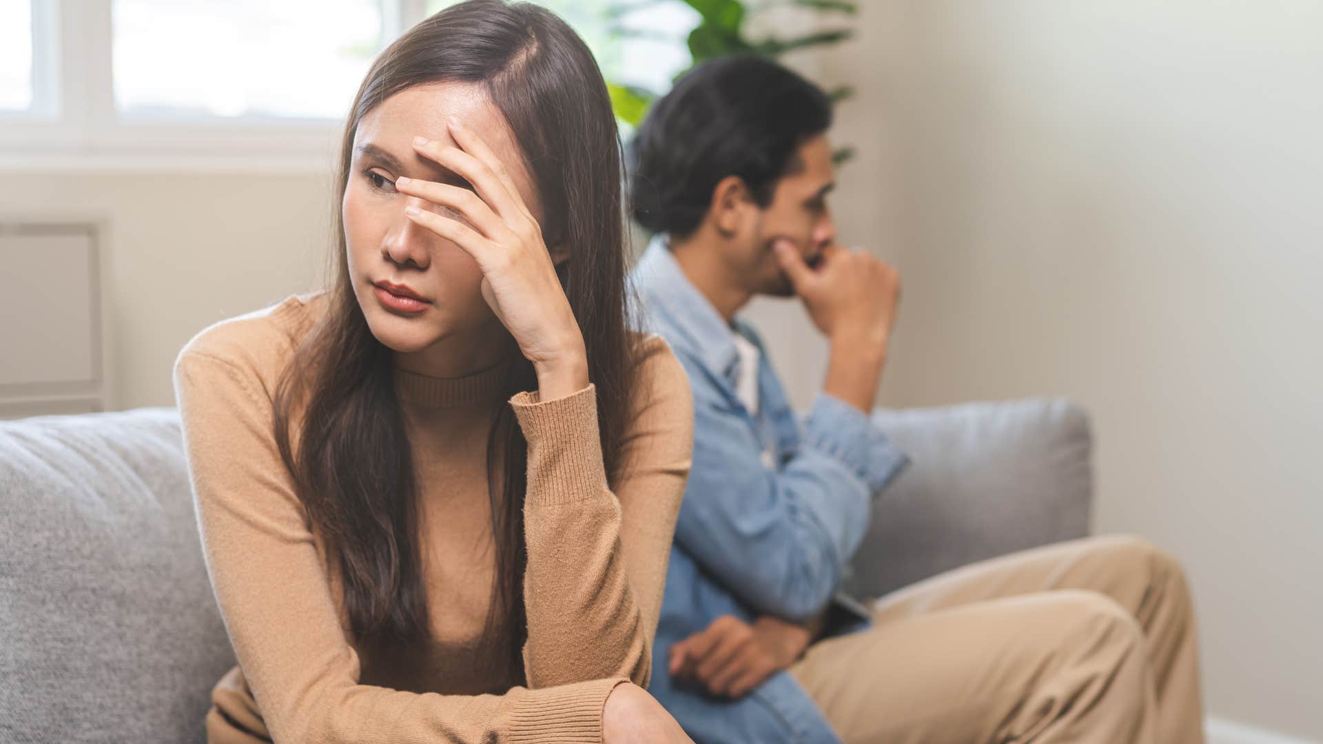 woman rebuffing man and quietly ruining her marriage