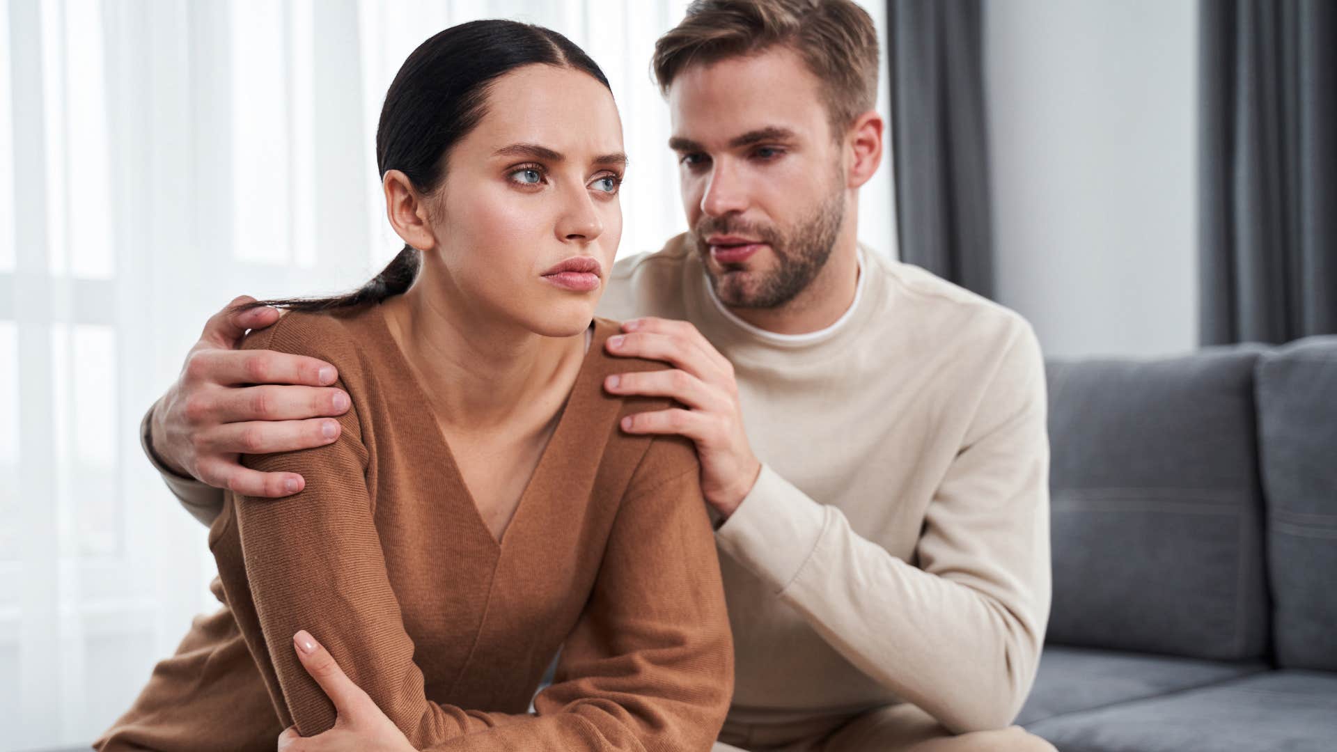 a man tells his wife that her feelings are too much