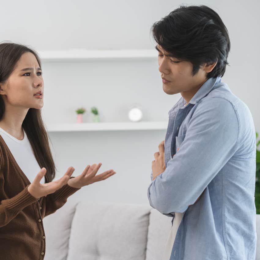 woman in domineering relationship with man who becomes fashion police