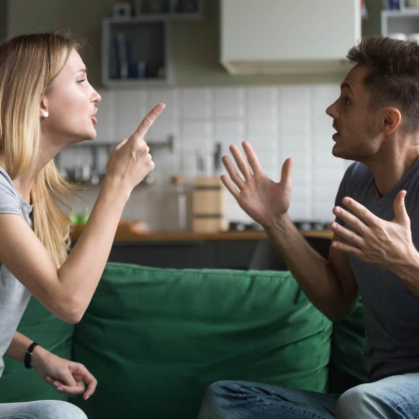 man and woman going through a breakup