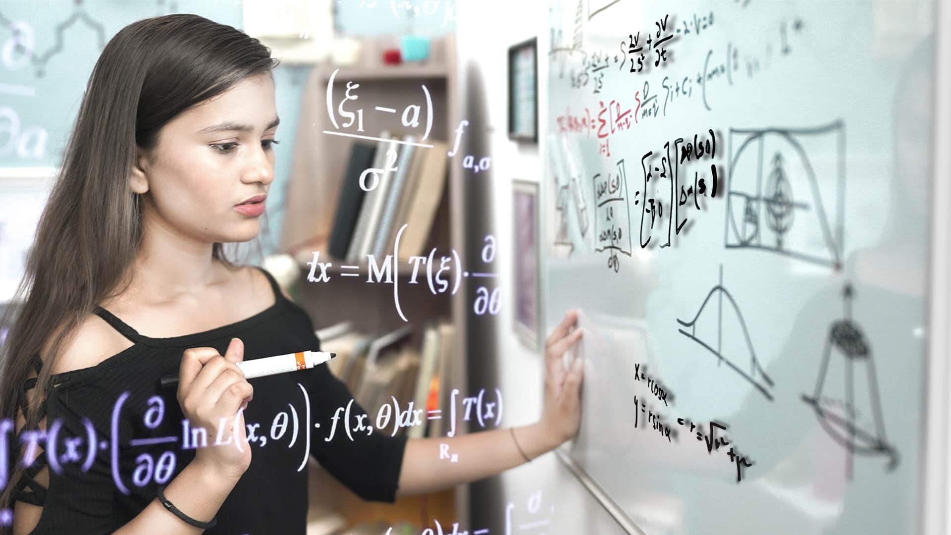 woman learning life lessons from math