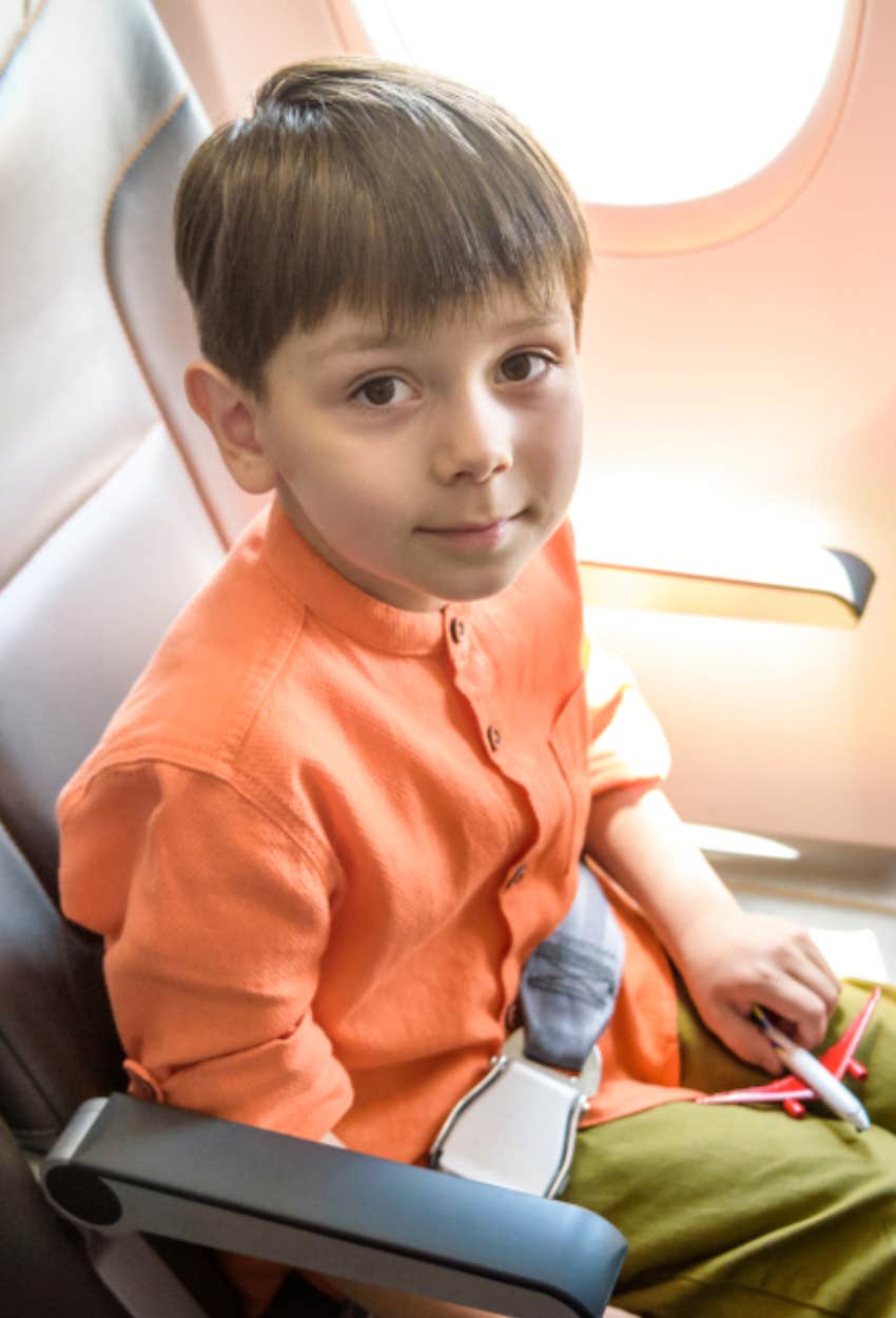 little boy on airplane 