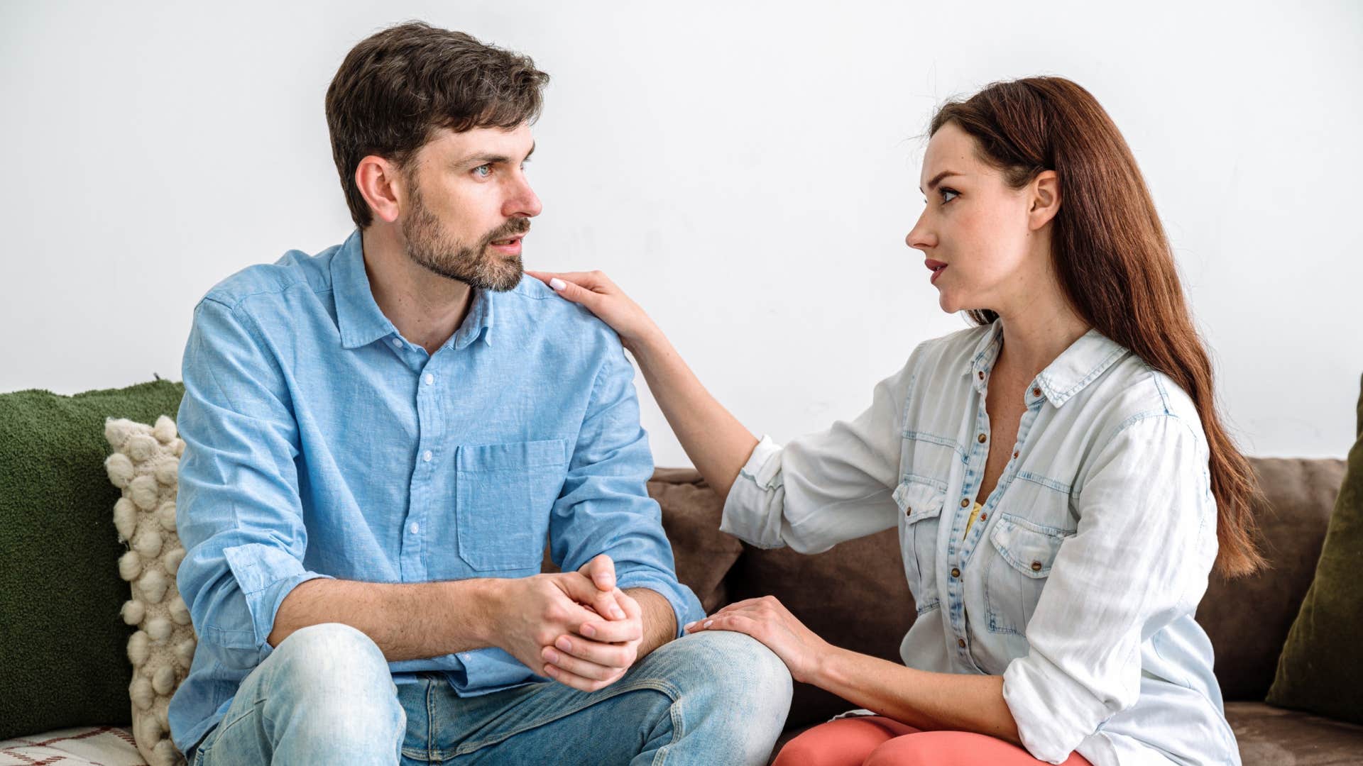 happy couple openly communicating