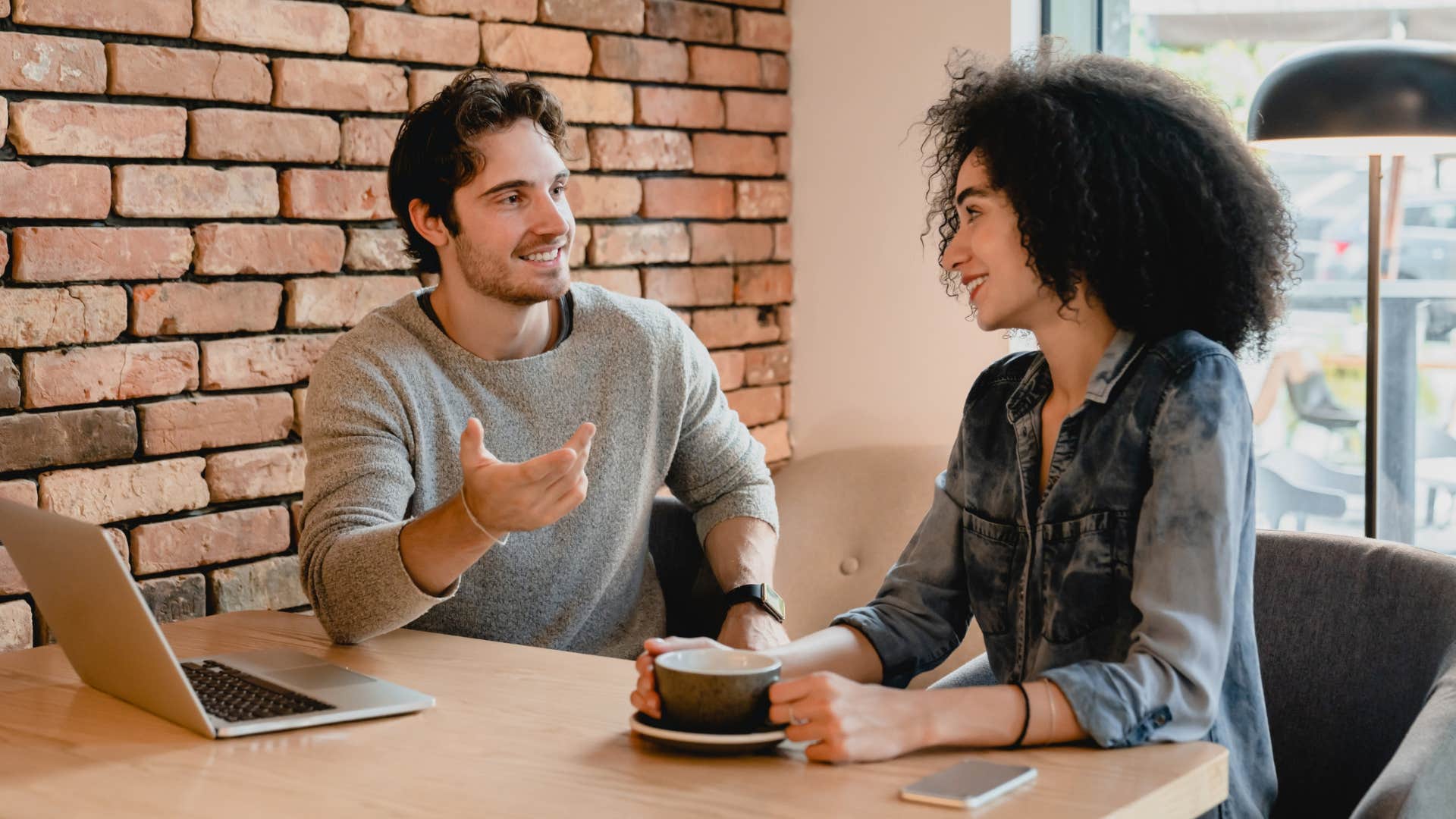 couple having an intellectual conversation
