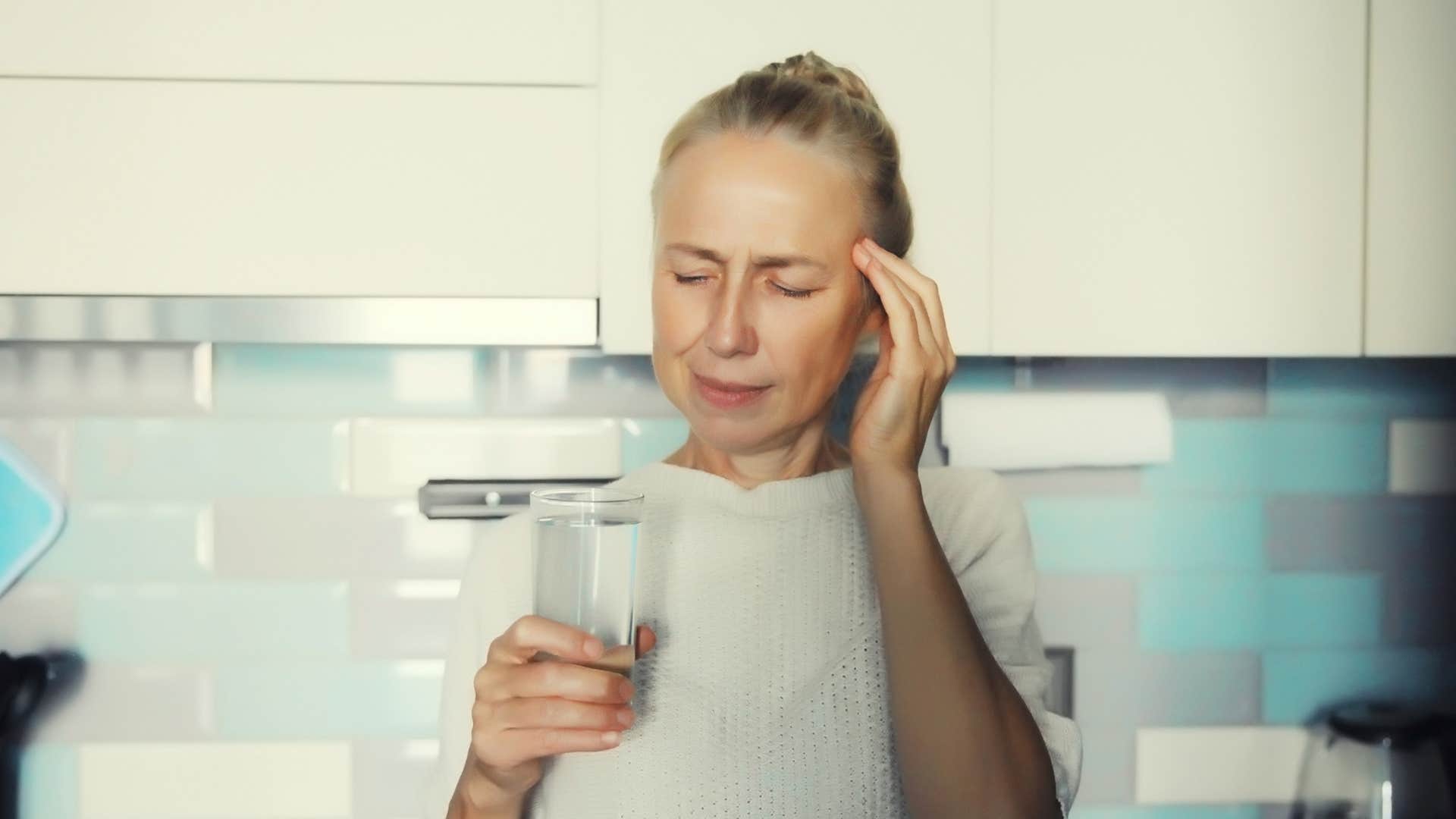a woman is dehydrated and needs to drink more water