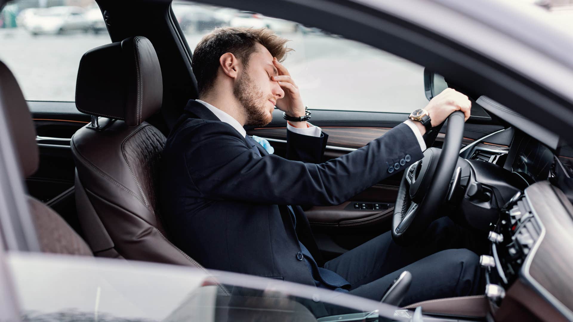 man who is broke with giant car loan