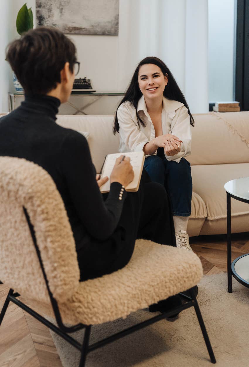 gen z woman in therapy