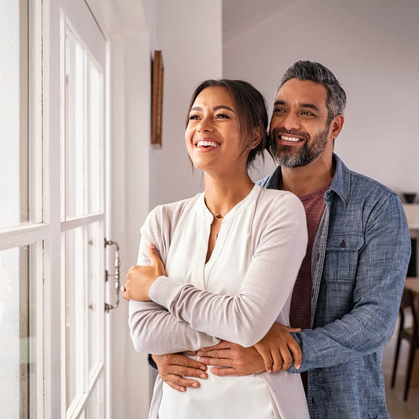 man who is making the promise to love and accept woman fully