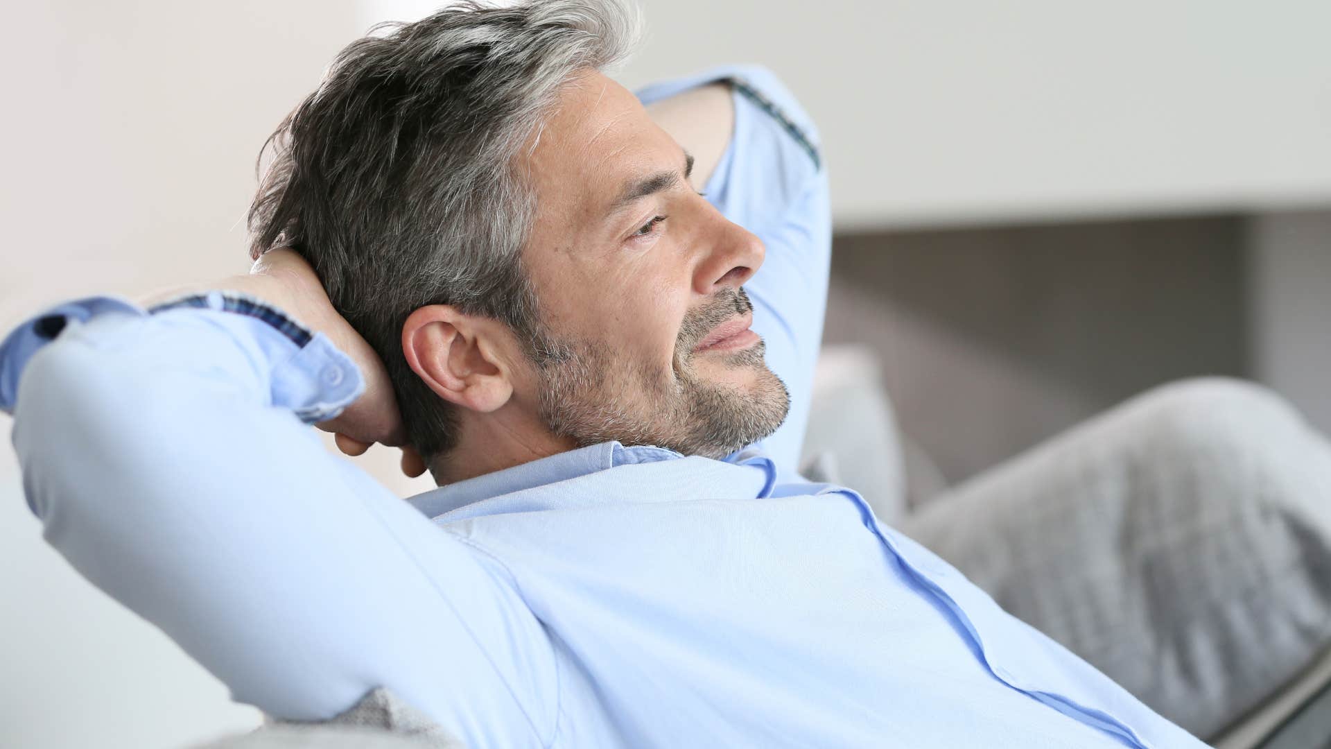 Man does self-care as habit
