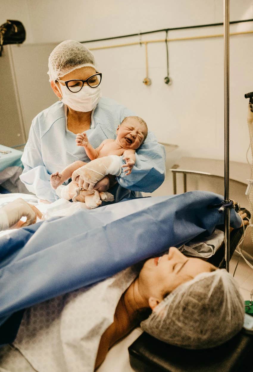 mom feels guilty for having a c-section not natural birth