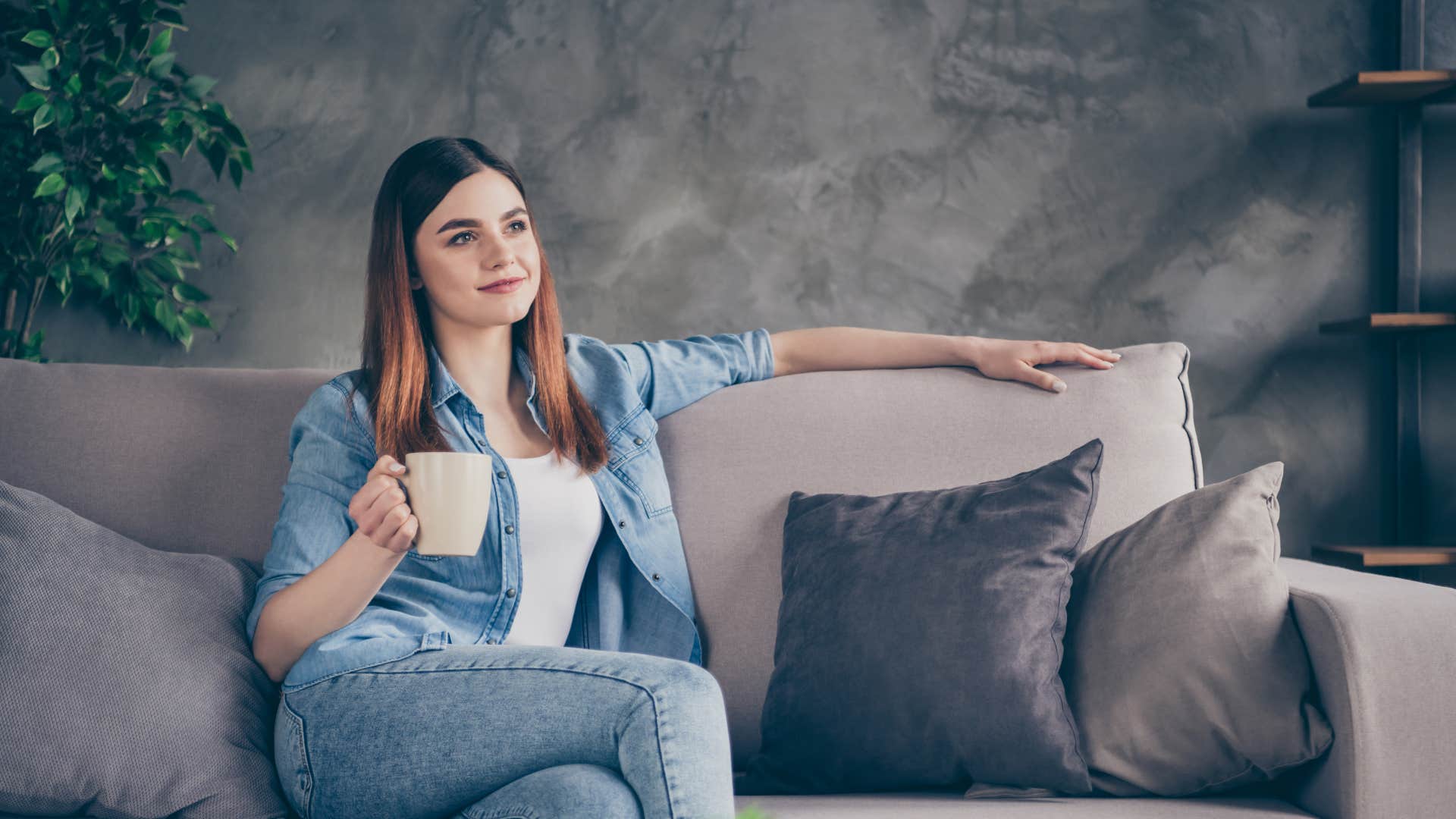 a woman enjoys her time alone