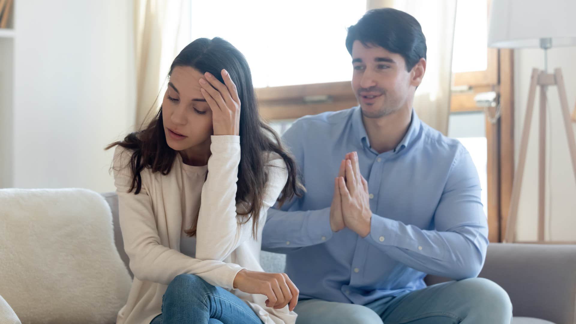 a man apologizes to his wife again but will never change