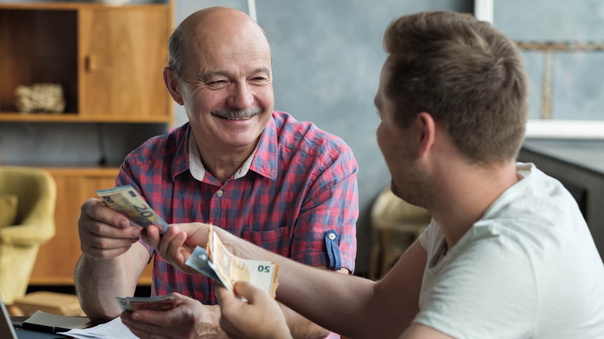 a father gives his son money and does not expect him to pay it back