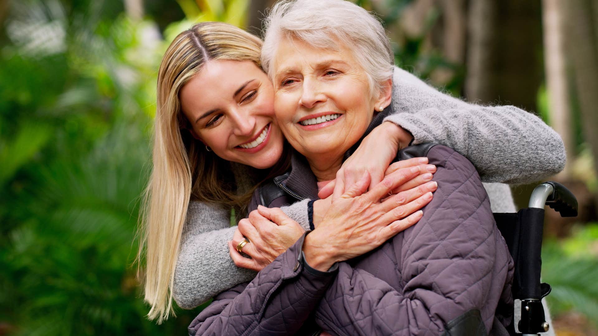 Joyful woman with great mother