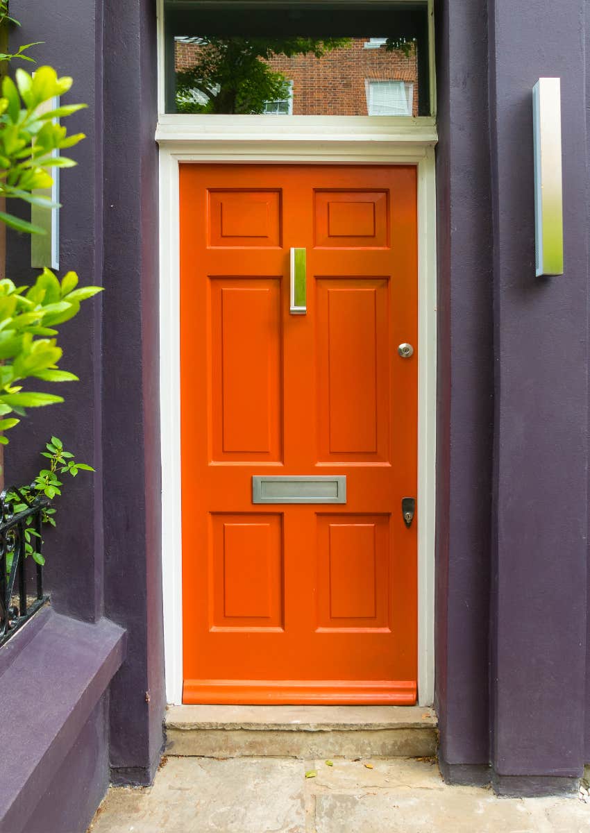 what orange front door color says about personality