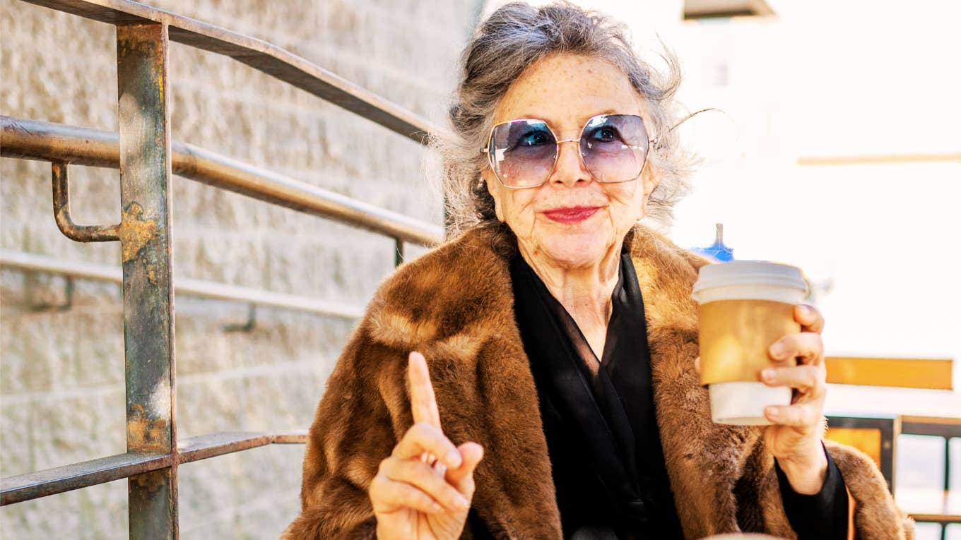 Woman with a rare soul over seventy still doing things. 