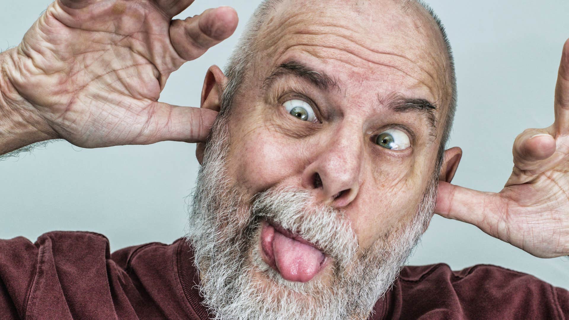 playful man being silly