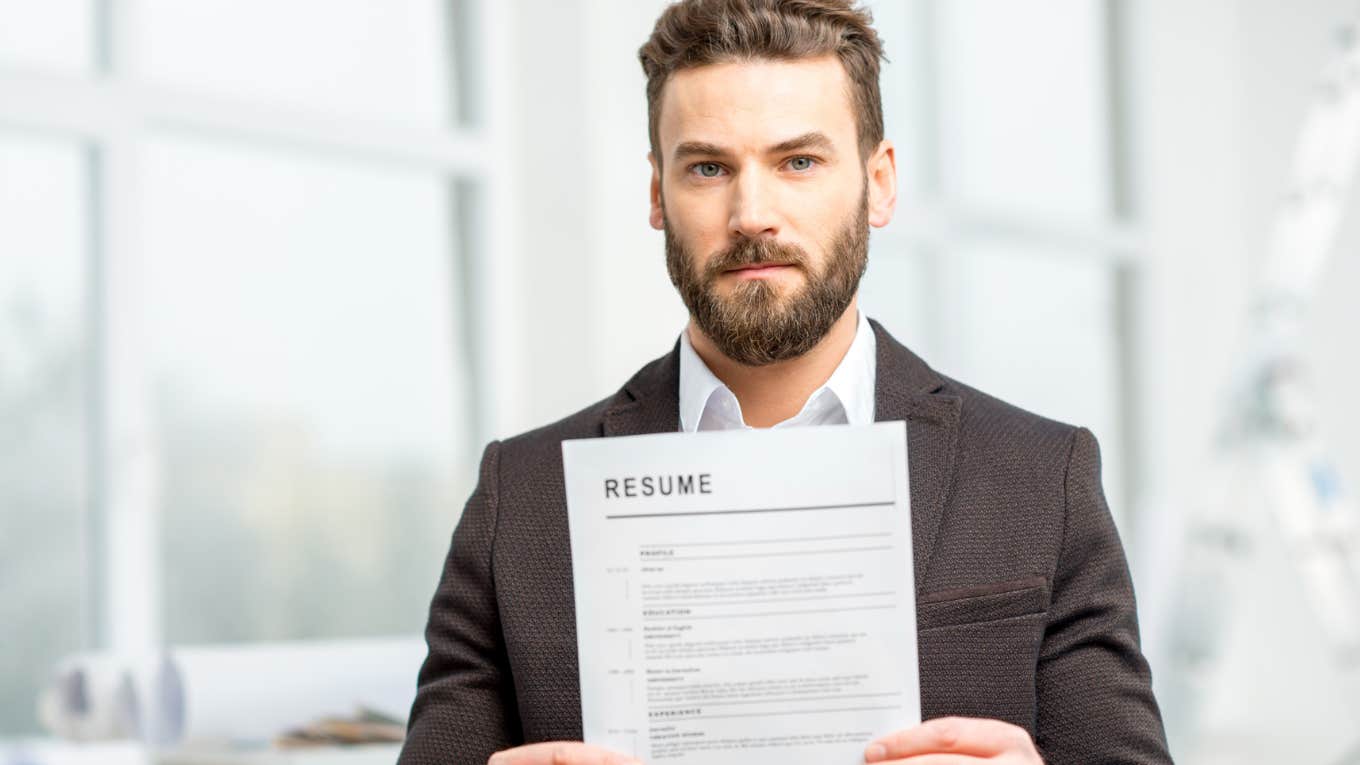 People With This One Thing On Their Resume Are More Likely to Be Paid More Man with the one thing on his resume that could get him more money