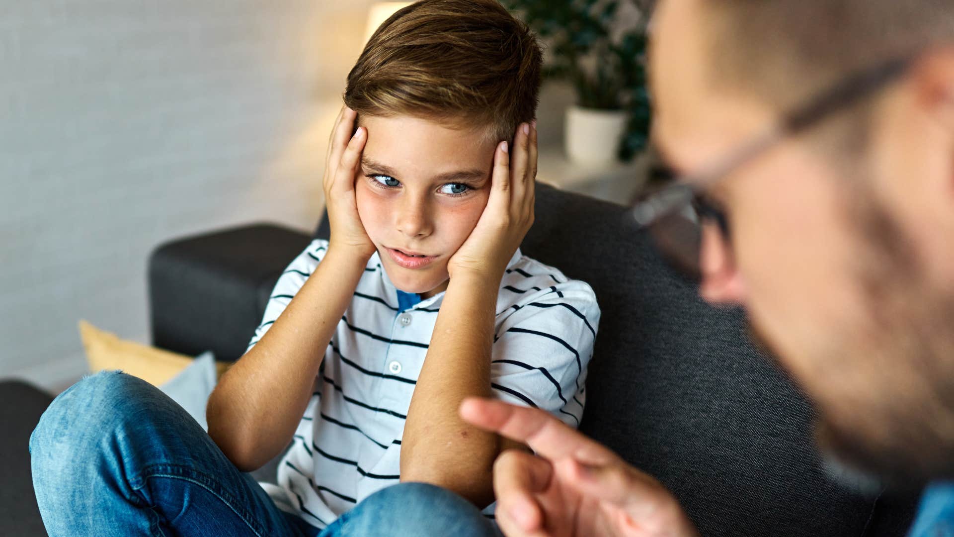 boy with father who is an inconsistent caregiver