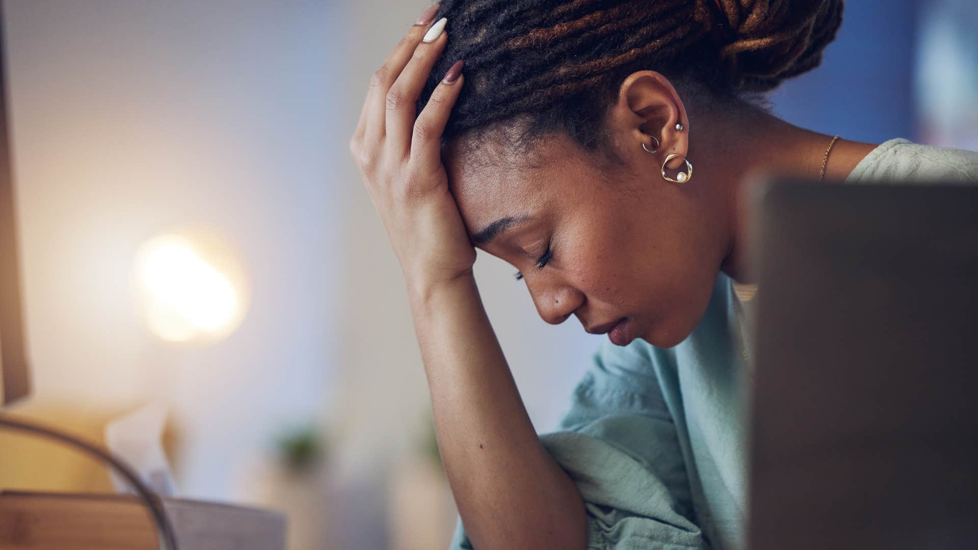 Woman who struggles with self-doubt