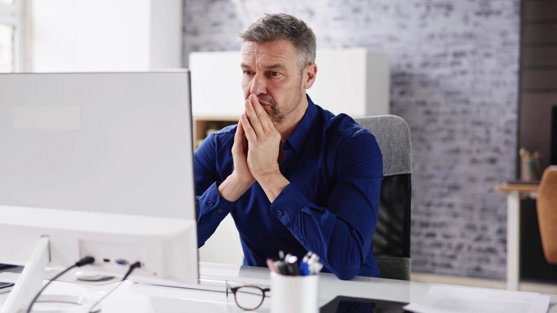 man who feels empty because he is feeling his mortality