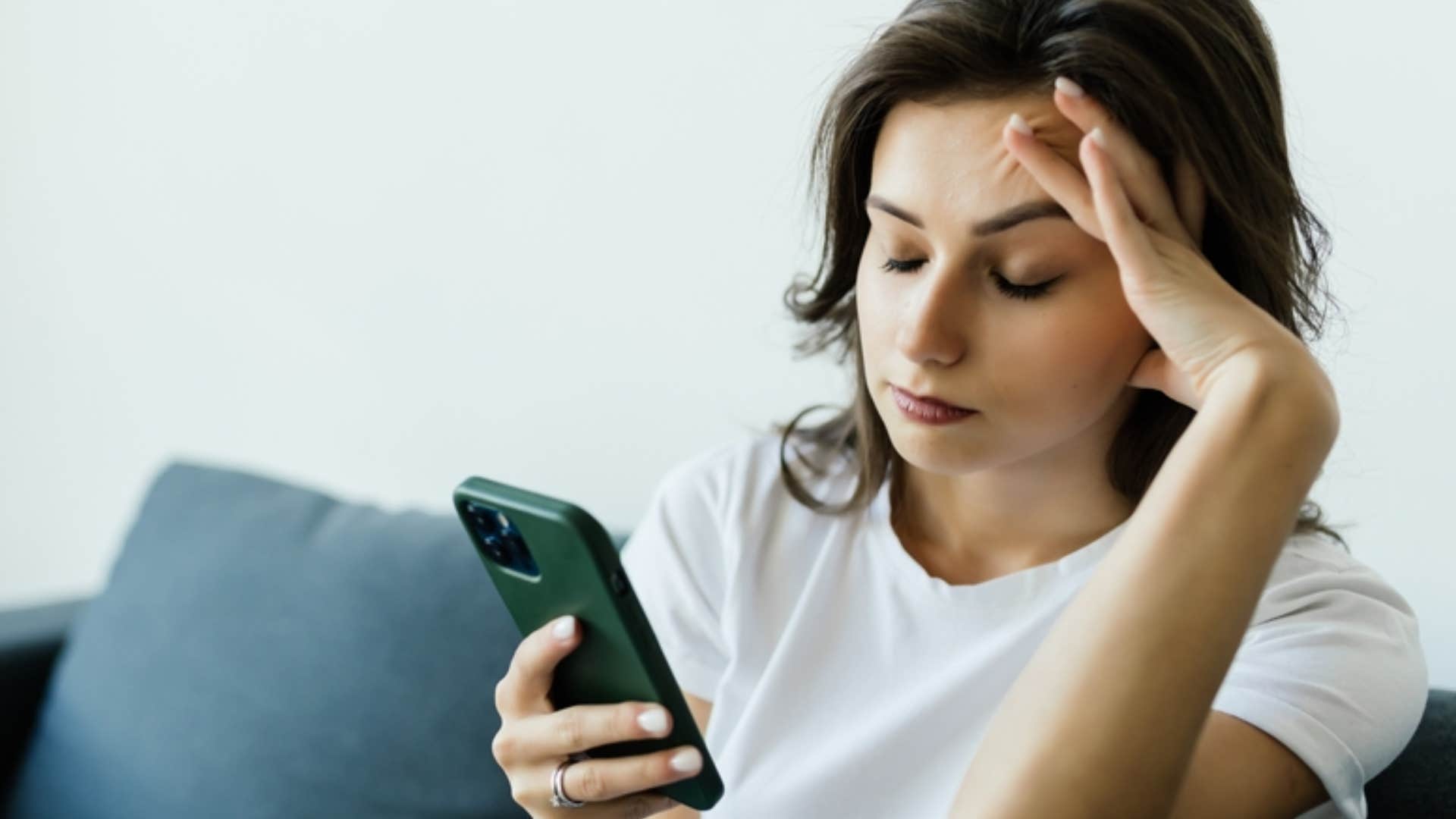 upset woman let down by friends cancelling plans 