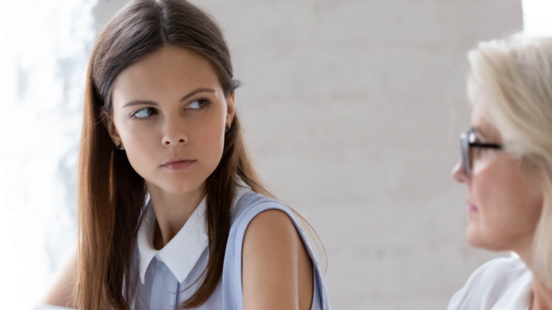 woman unable to hide her jealousy of friend