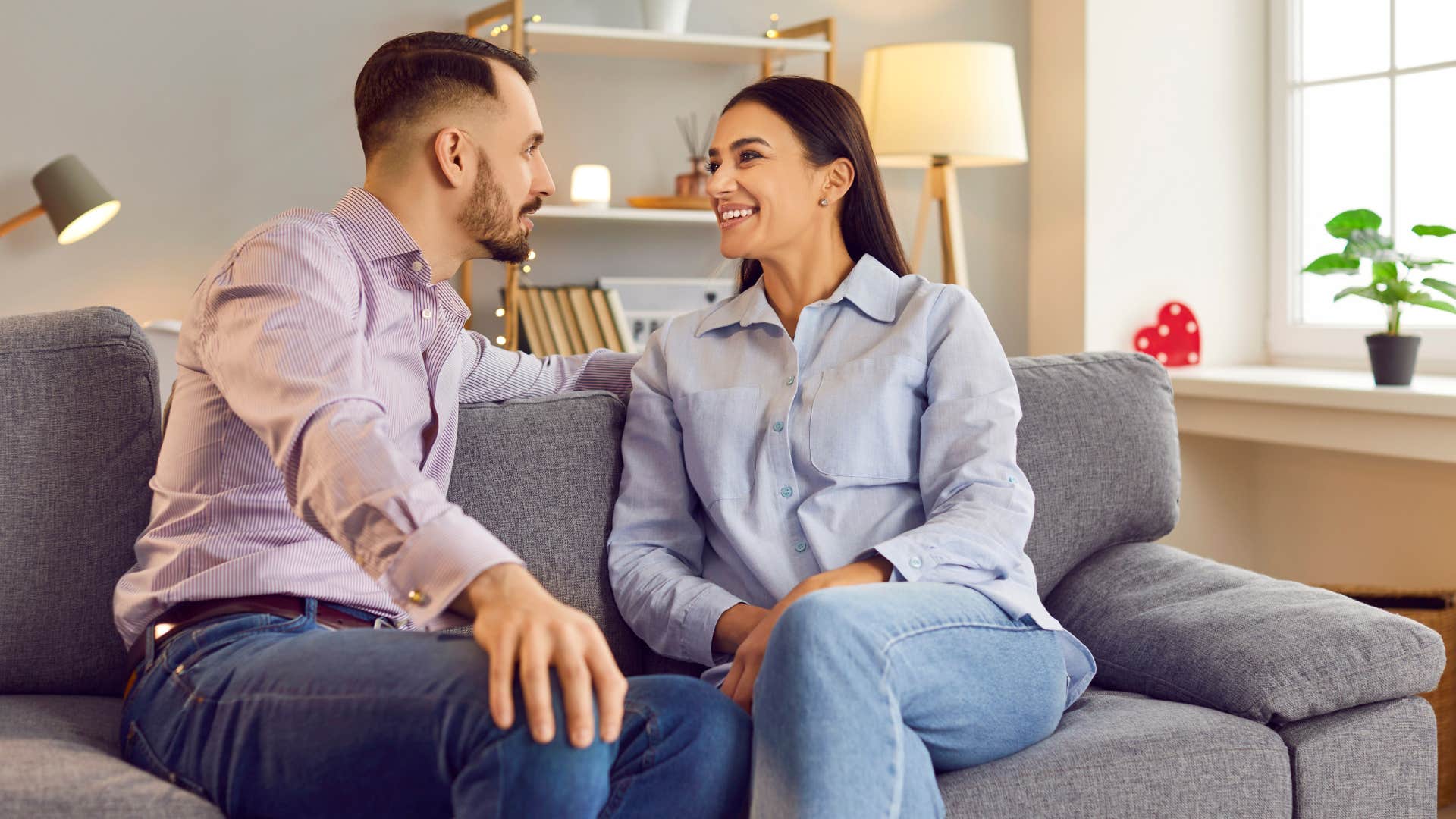 couple talking about putting effort into their relationship now that honeymoon phase is over