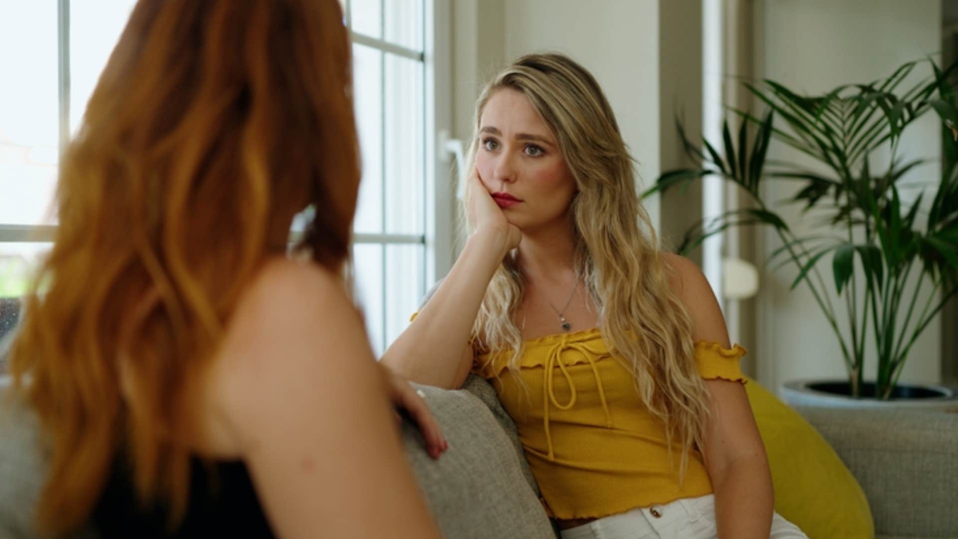 woman asking ignorant friend if she meant to say her ridiculous comments out loud 