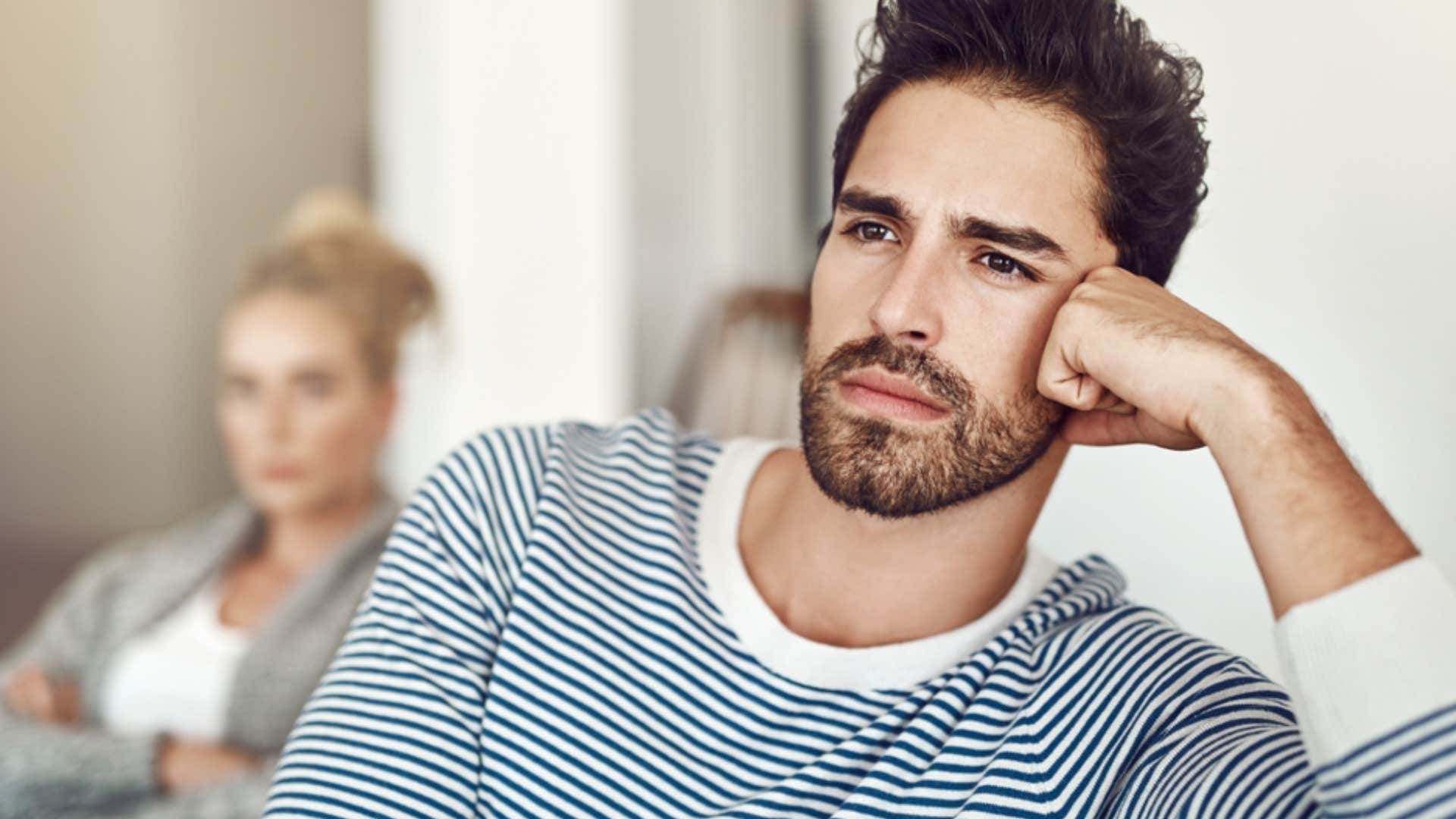man turned away from girlfriend after saying he needs to focus on himself