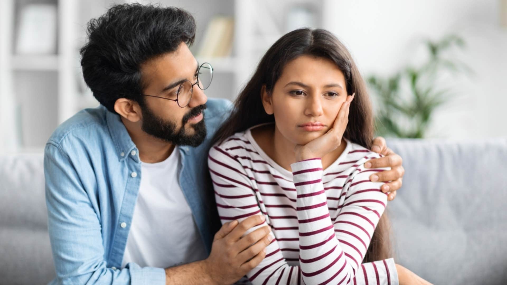 man telling girlfriend she deserves better than him 