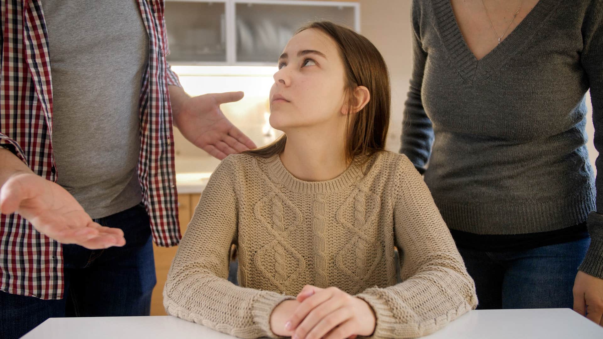 parents talking down to their adolescent daughter