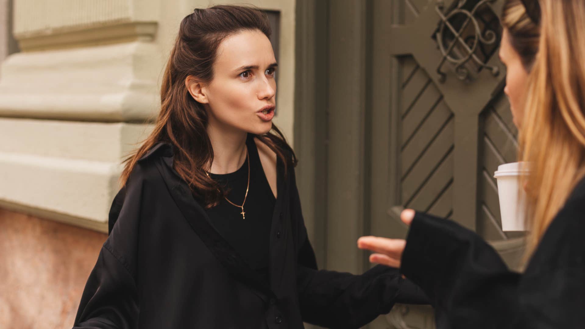 woman saying you're doing this to hurt me to her upset friend