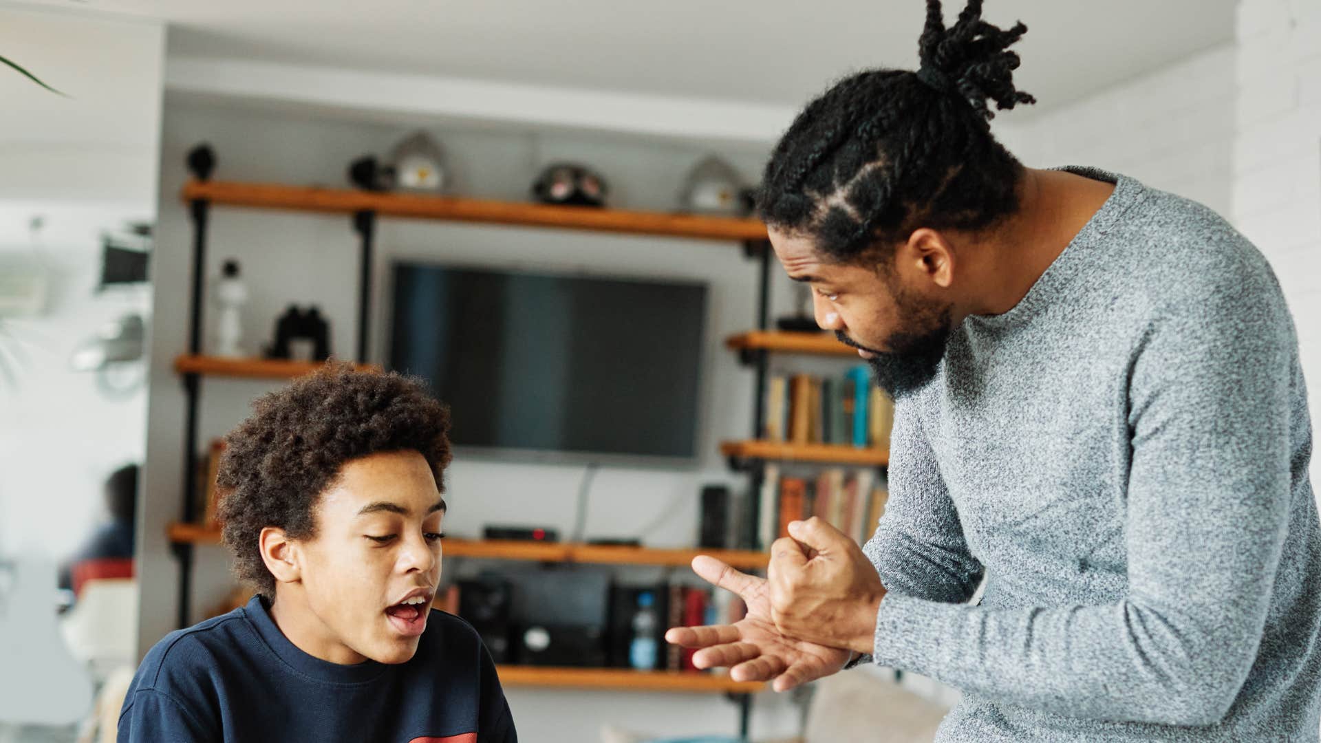 Parent has heated discussion to set boundary with kid