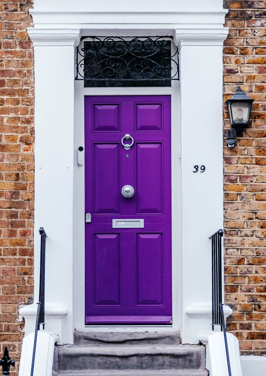 what purple front door color says about personality