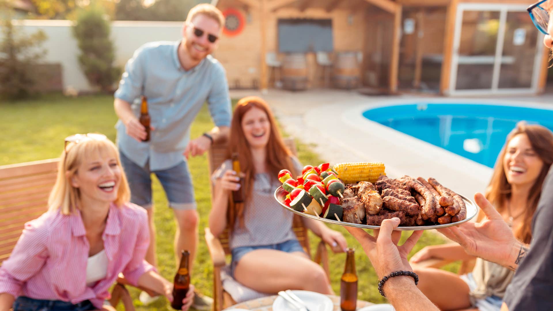 a boomer dad grills steak and other veggies for everyone