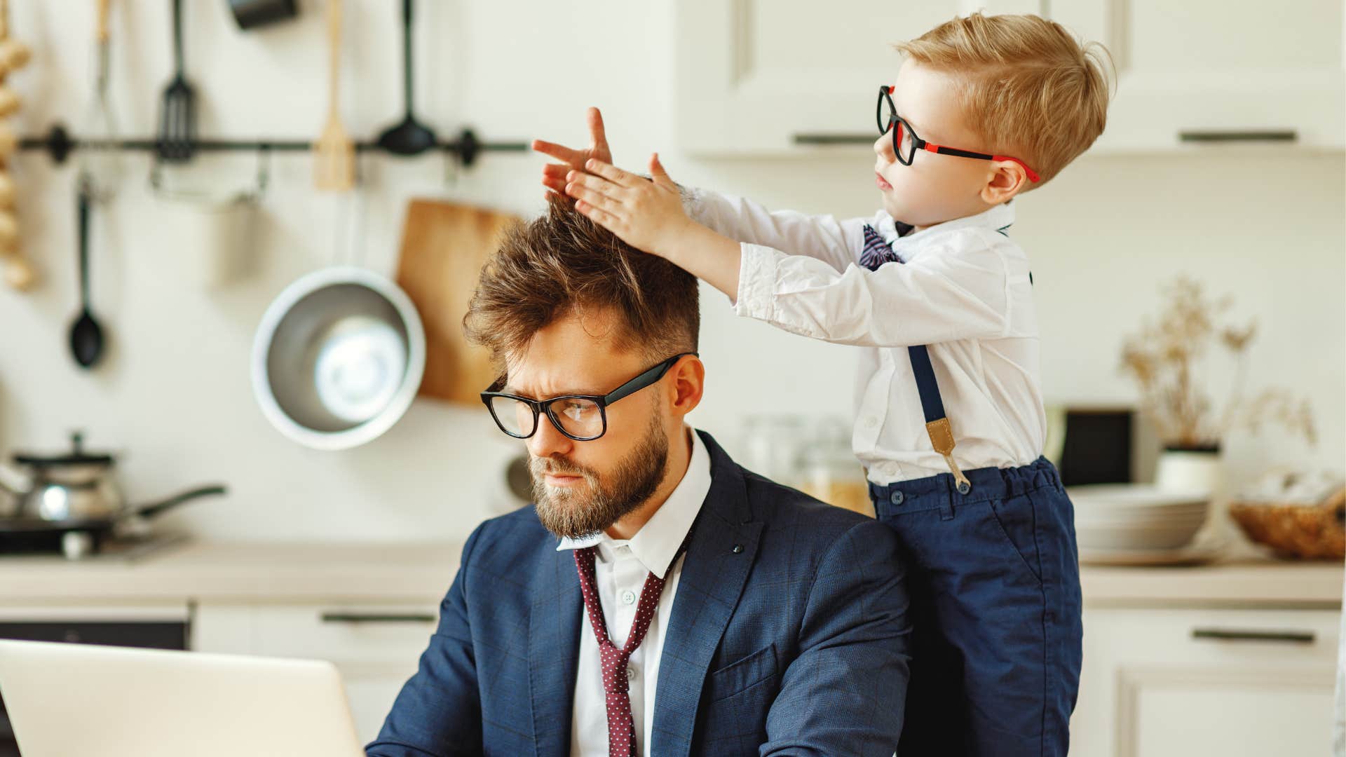 a dad works long hours to support his son