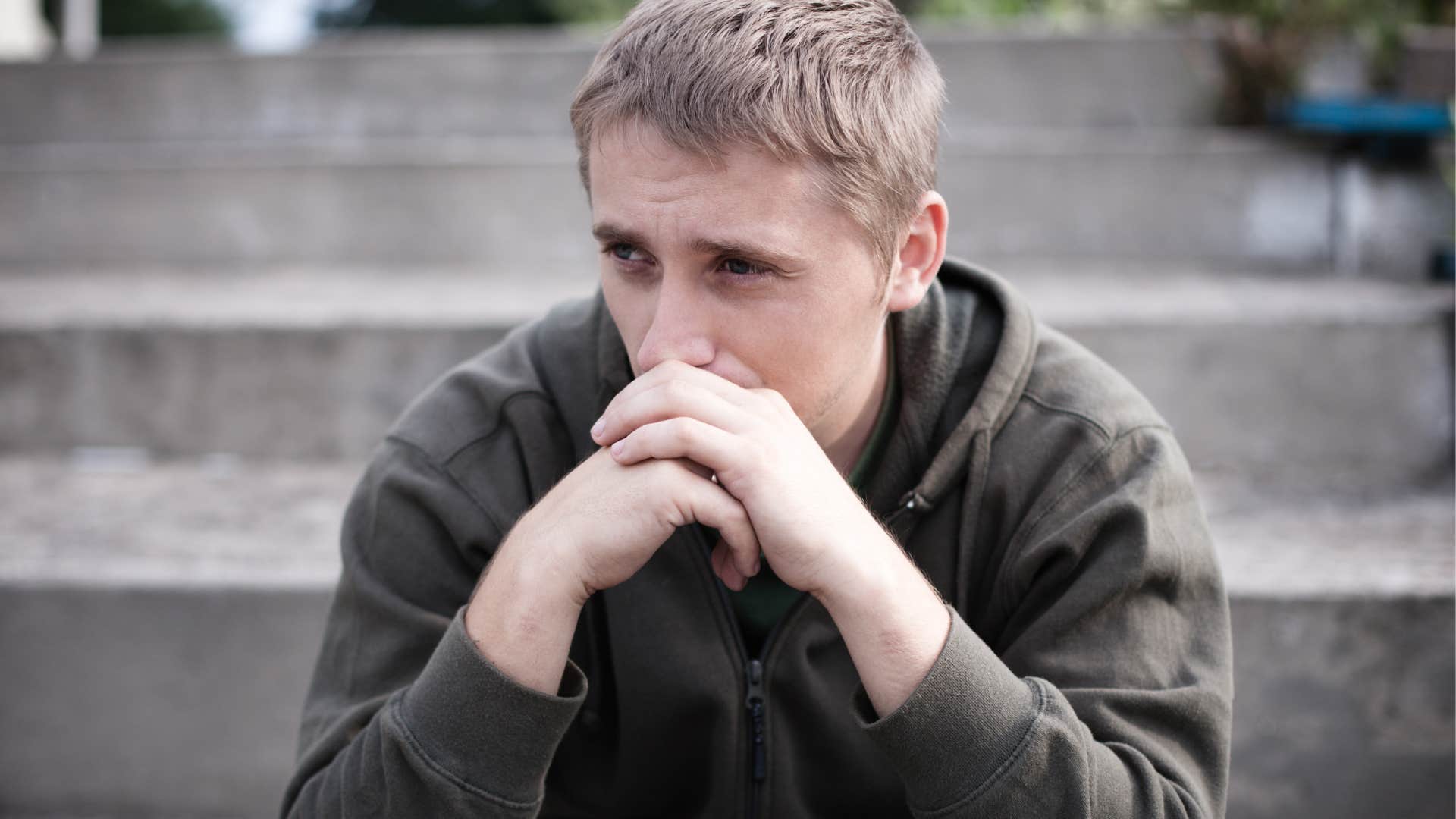 Gen Z man with declining mental health