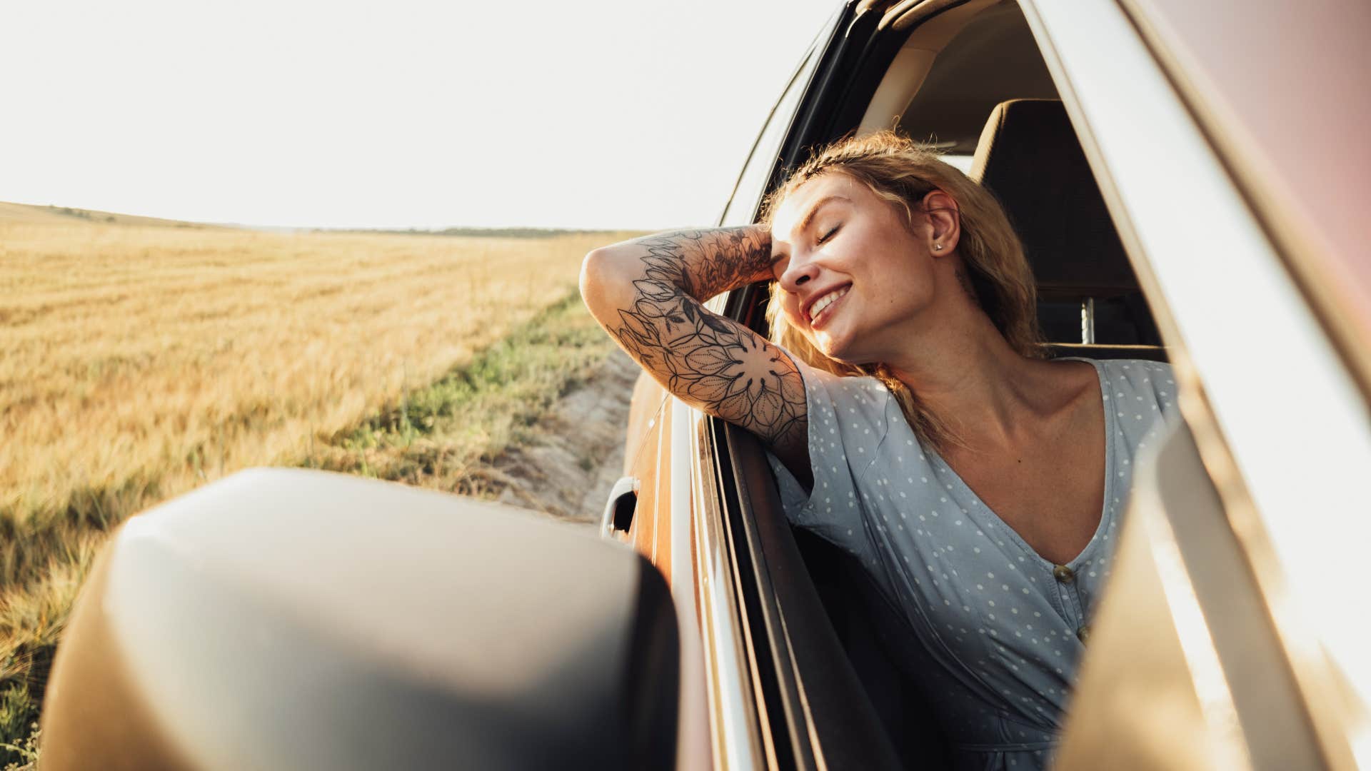 woman with tattoos finds joy in the little things
