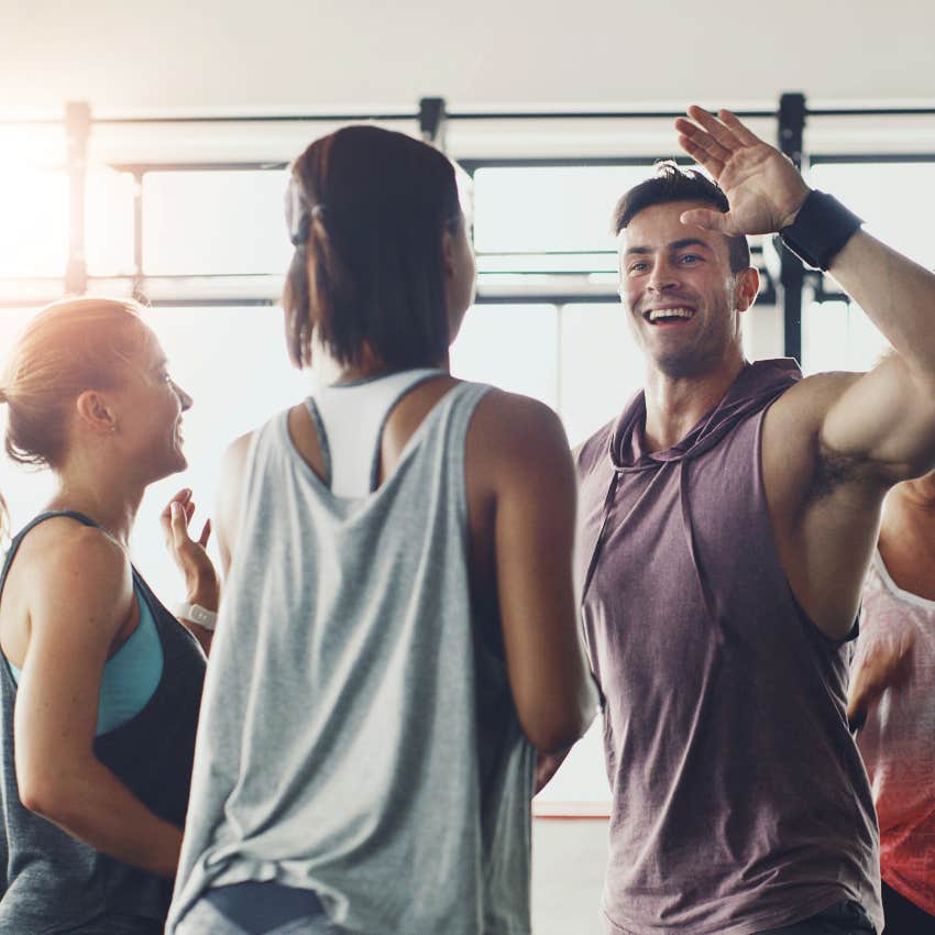 woman making real adult friendships at local gyn