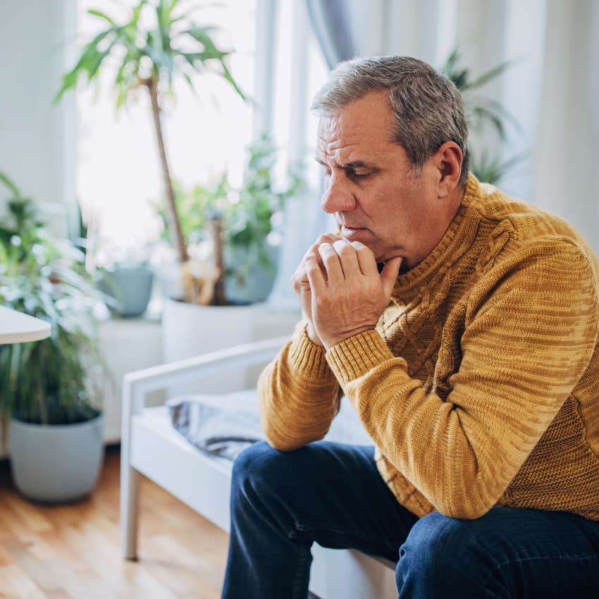 quietly miserable man who is resistant to change