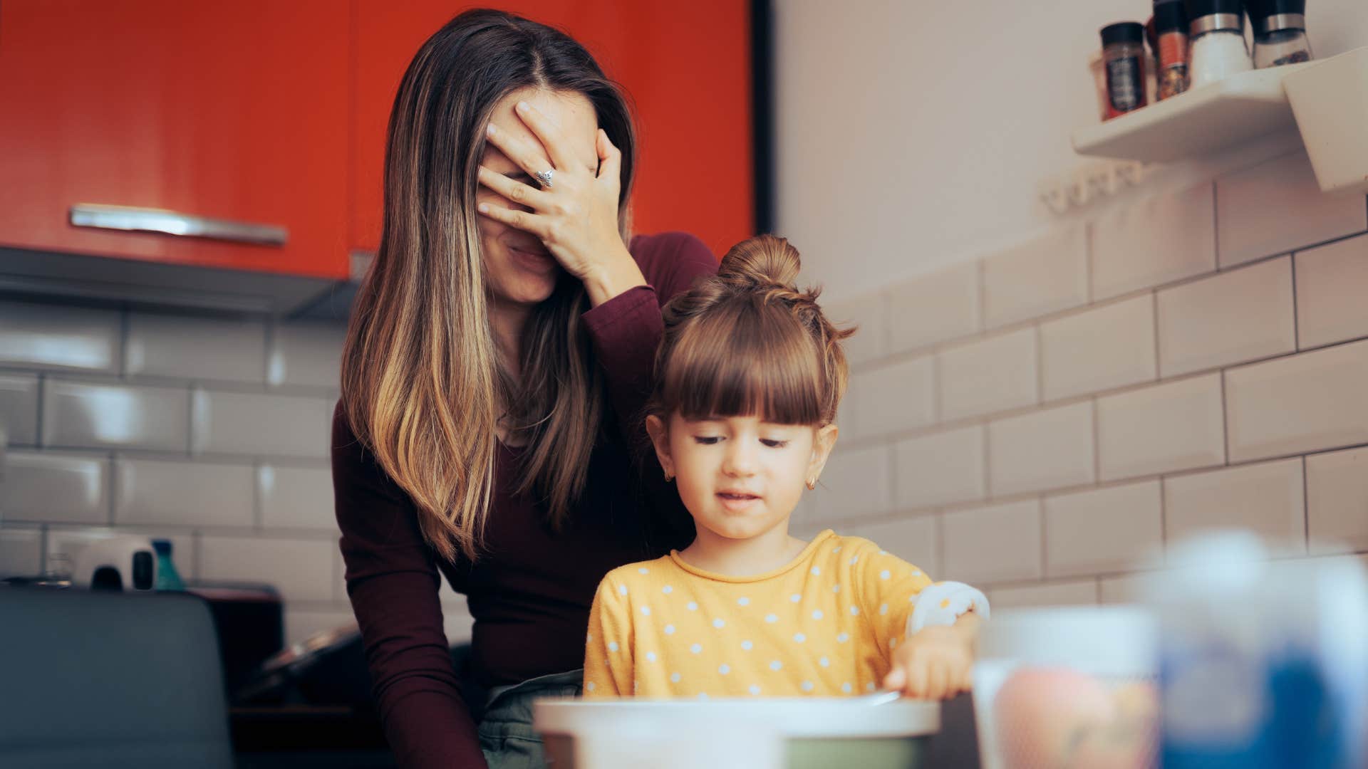mom admitting she made a mistake to child