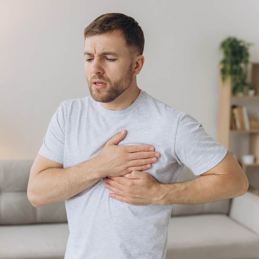 man who is constantly stressed out with heart disease