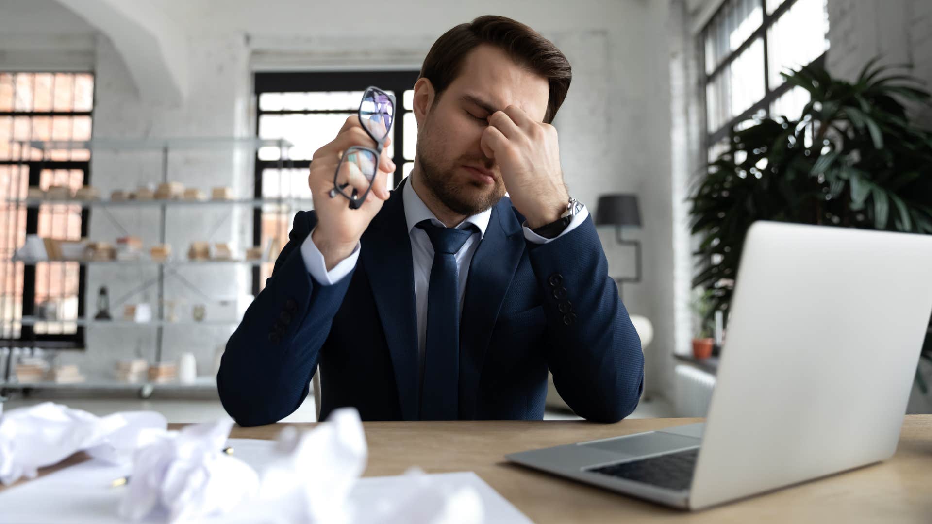 a husband buries himself in his work to feel in control
