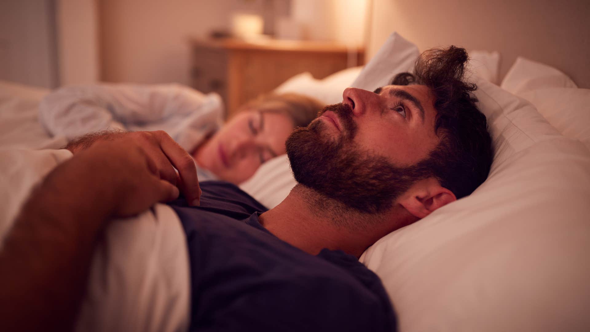 a husband wonders if he should stay up late to avoid reality for a little while