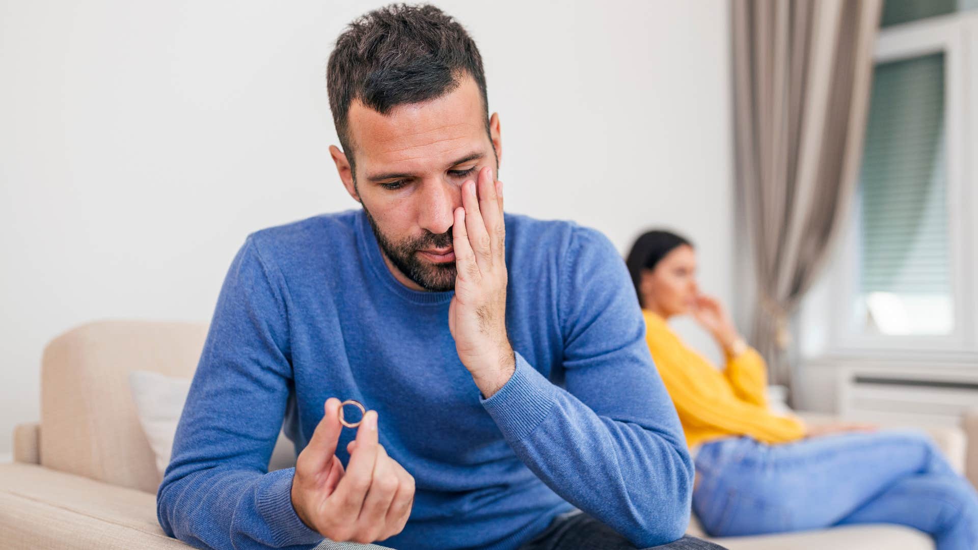 a husband fills the void with distractions like extramarital affairs